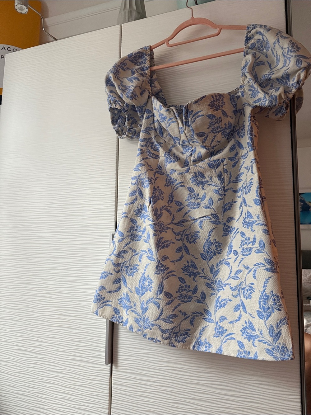SHEIN MOD Blue & White Floral Top